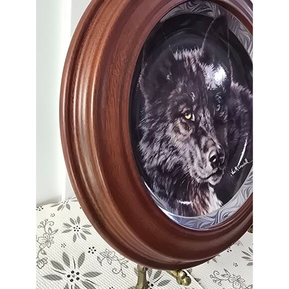 Vintage 1995 Bradford Exchange Mystic Spirit“Keeper of the Night”Wolf Plate - Picture 5 of 16